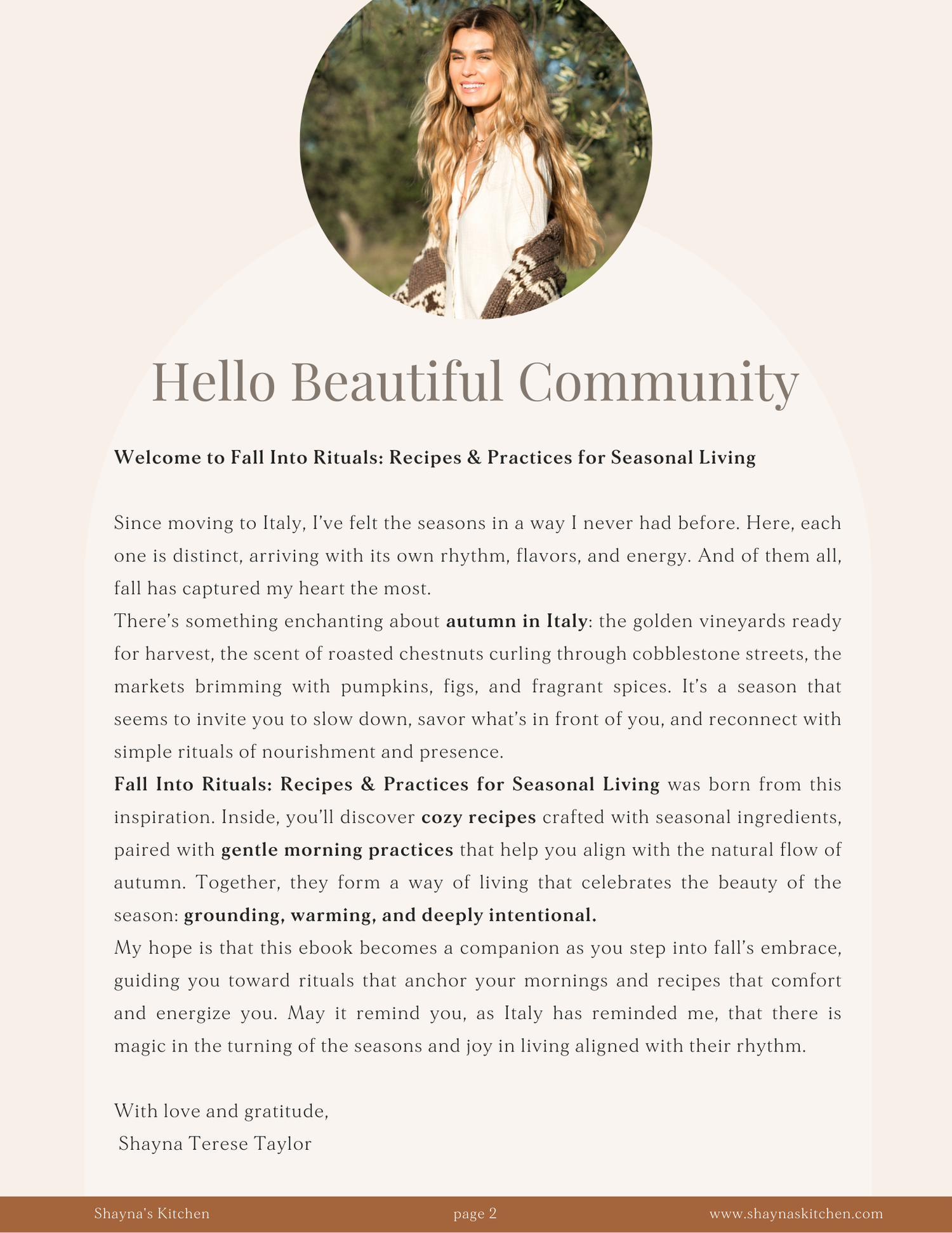 Fall Into Rituals E-Book: Recipes &amp; Practices for Seasonal Living