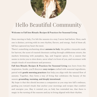 Fall Into Rituals E-Book: Recipes & Practices for Seasonal Living