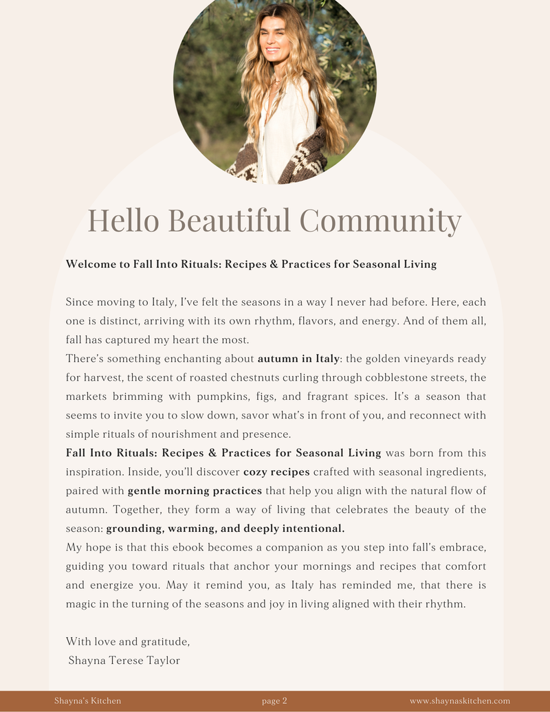 Fall Into Rituals E-Book: Recipes & Practices for Seasonal Living