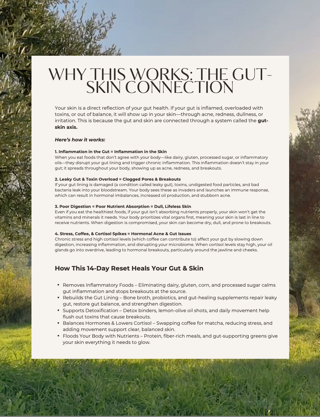 Glow from Within: A 14-Day Gut &amp; Skin Reset for Acne-Free Skin