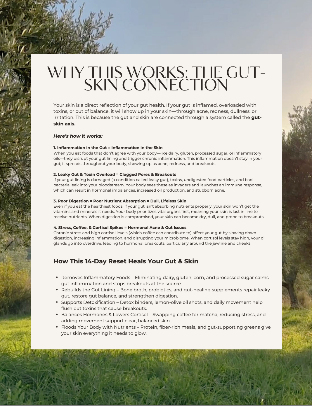 Glow from Within: A 14-Day Gut & Skin Reset for Acne-Free Skin