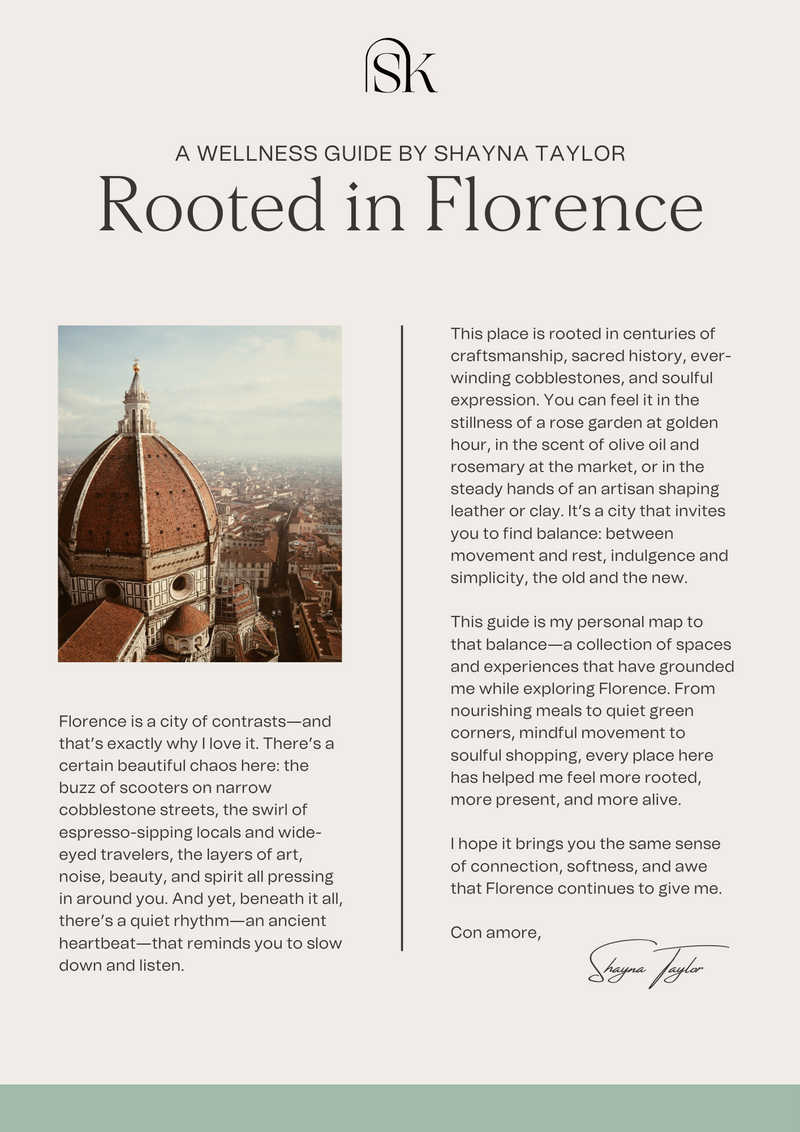 Serenity In The City: A Florence Wellness Guide
